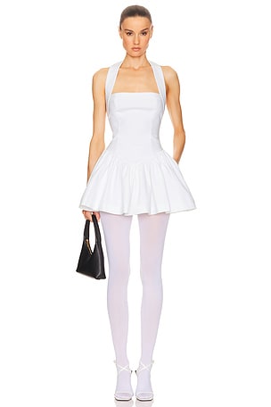 Faille Halter Mini Dress Helsa